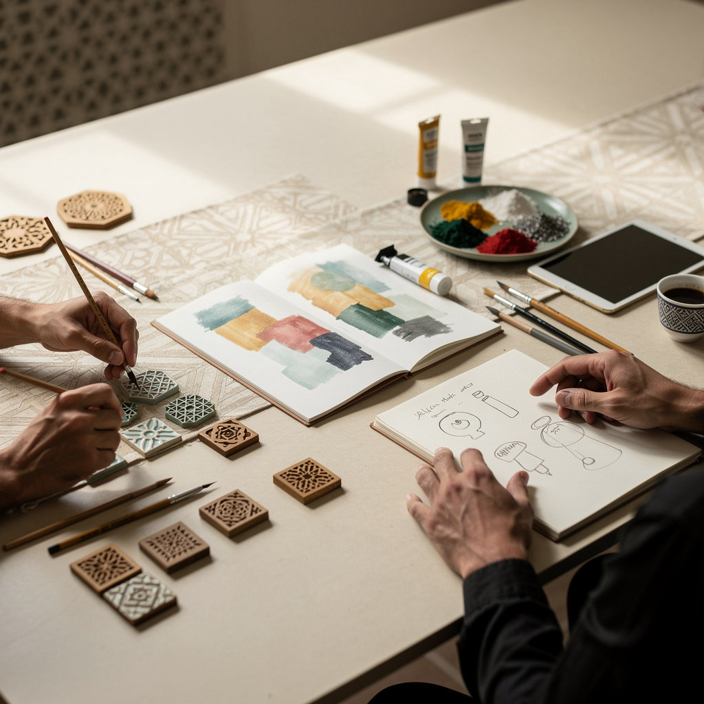 MoRArt traditional craft workshop - hands-on Syrian art experience in Damascus